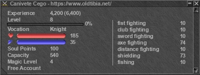 Signature for player Canivete Cego