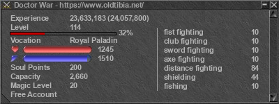 Signature for player Doctor War