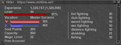 Signature for player Hitler