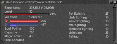 Signature for player Kalashnikov