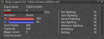 Signature for player King Legend Ed