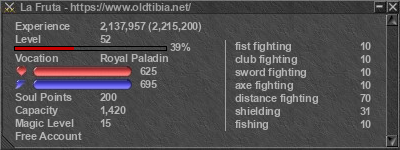 Signature for player La Fruta