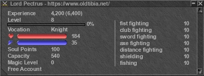 Signature for player Lord Pectrus