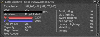 Signature for player Lord Sapinho