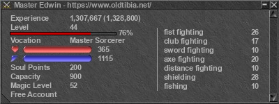 Signature for player Master Edwin