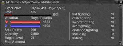 Signature for player Mr Mime