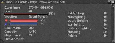 Signature for player Olho Da Barbie