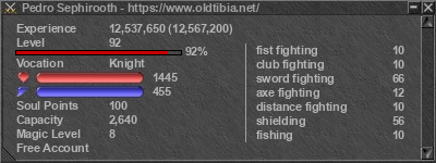 Signature for player Pedro Sephirooth