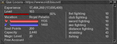 Signature for player Que Locura