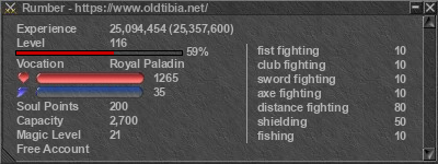 Signature for player Rumber