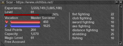 Signature for player Scar