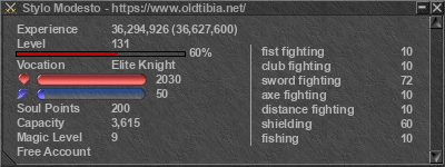 Signature for player Stylo Modesto